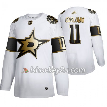 Mænd NHL Dallas Stars Trøje Andrew Cogliano 11 Adidas 2019-20 Golden Edition Hvid Authentic